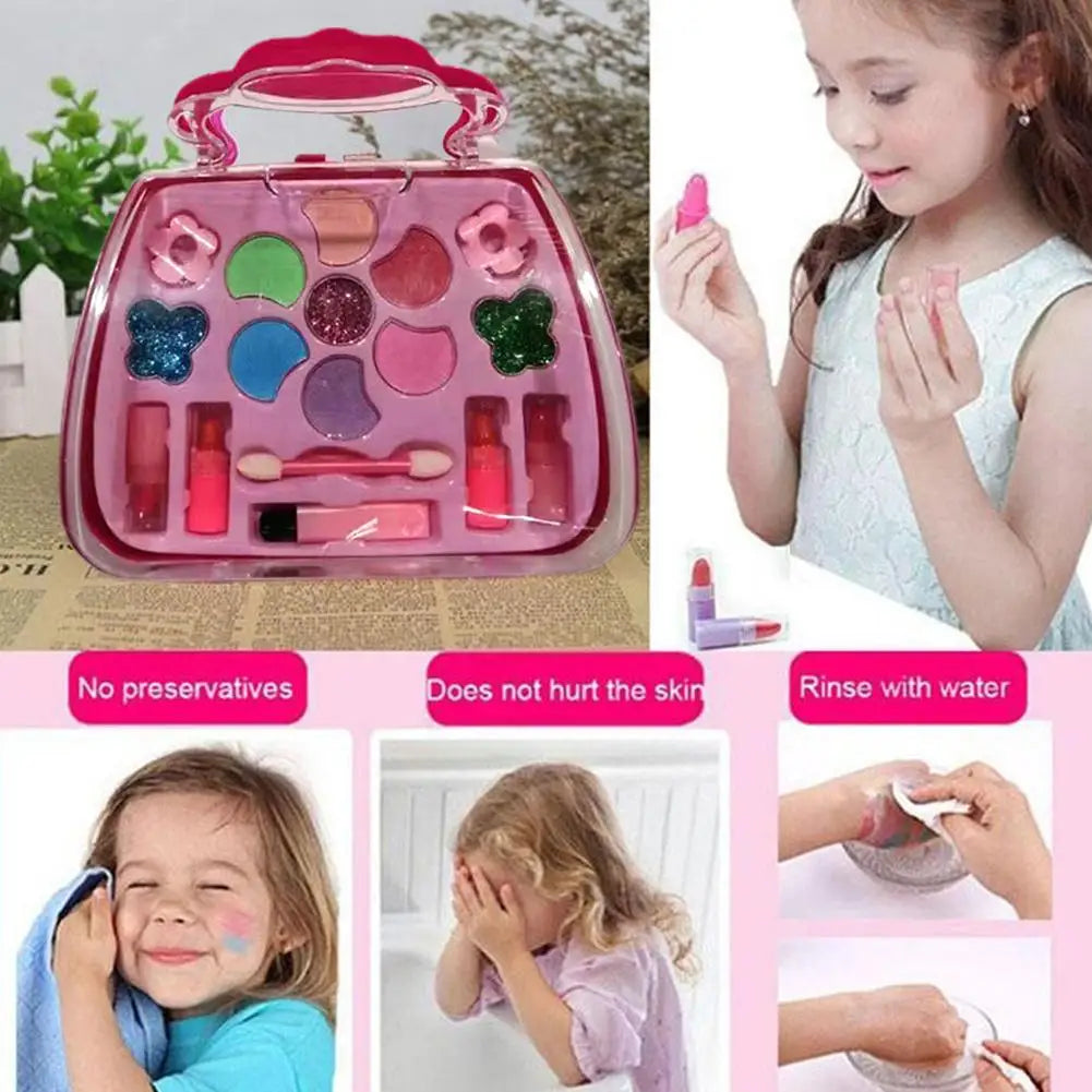 Kids Makeup Kit for Girl Washable Kids Makeup Kit Girl Toys Real Little Girls Makeup Kit for Kids Children Princess Play Makeup