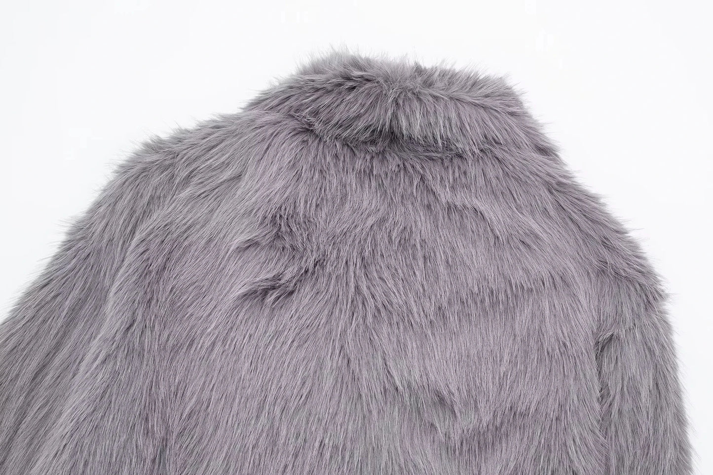 HH 2025 Winter Coats For Women Fashion New Faux Fur Long Sleeves Loose Coat Female Versatile High Street Women's Cardigan