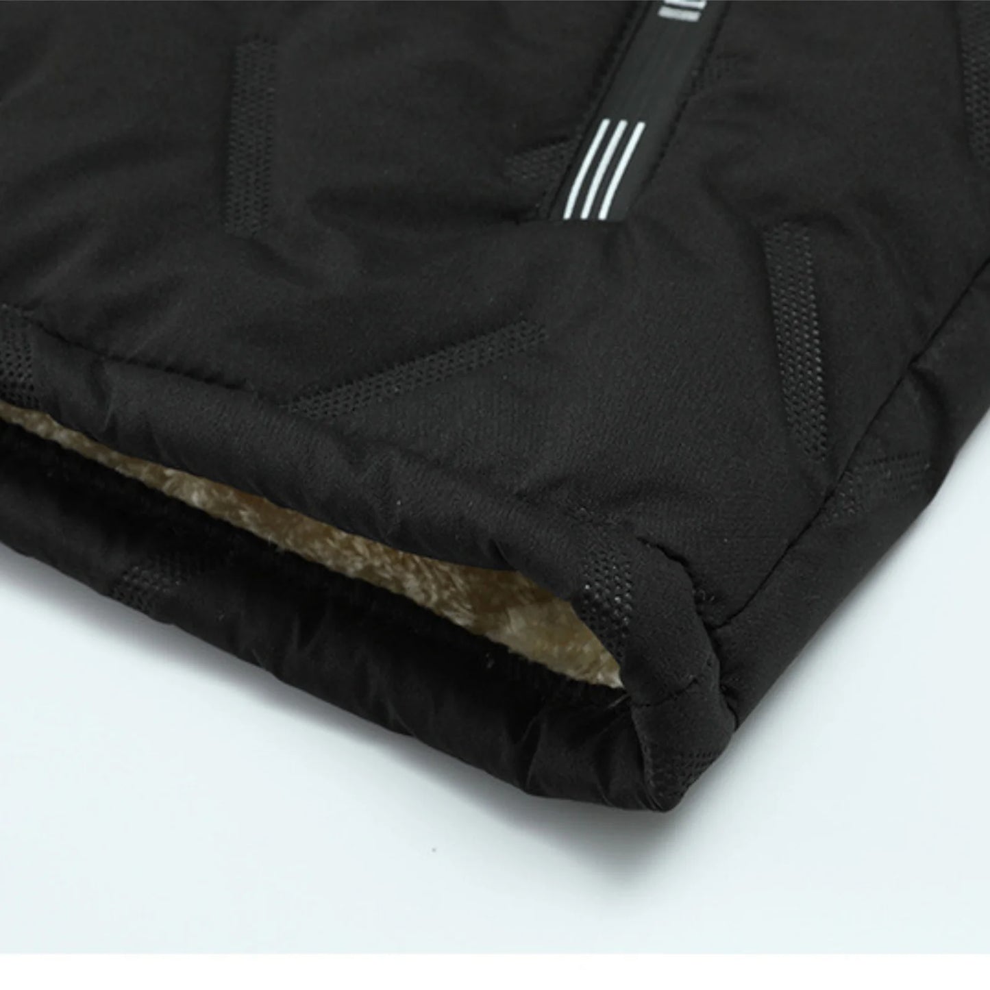 Winter Men'S Thick Solid Color Casual Zippered Pocket Sports Pants Velvet Warm Jacket Suitable For Outdoor Daily Wear