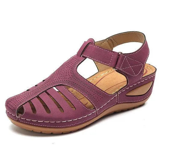 Women's Adjustable Strap Summer Sandals - Breathable Open-Toe Casual Shoes with Cushioned Sole & Low-Profile Design