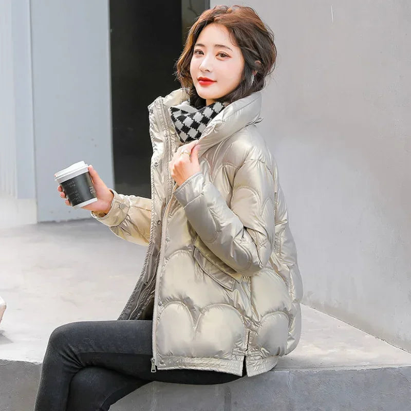 Warm Winter on Sale Down Coats for Women Short Luxury Outdoor Parkas Woman Clothes Youthful Offers Thick Lined 2025 Hot Jackets