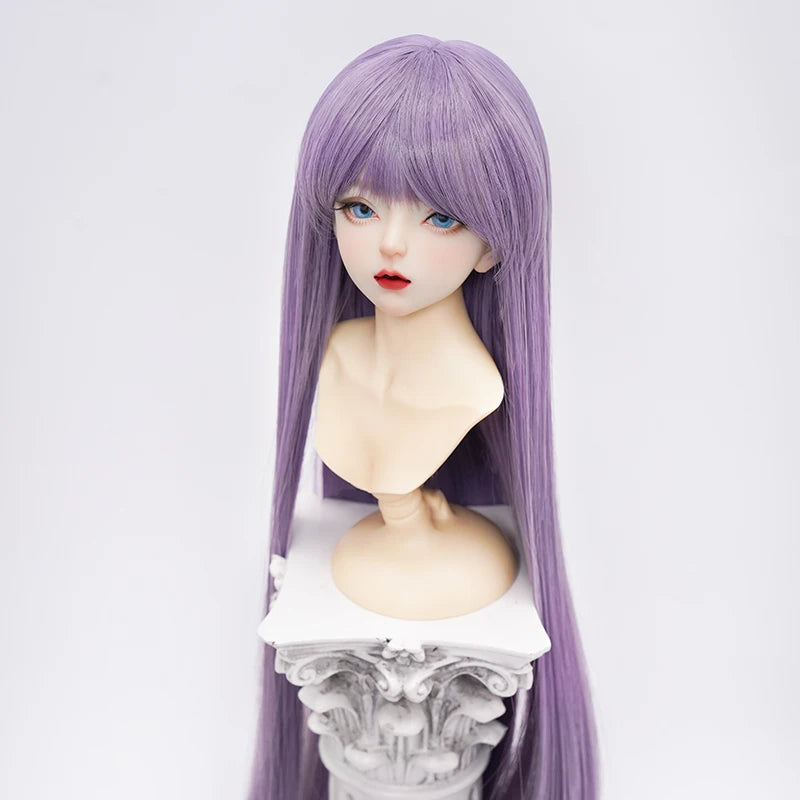1/3 1/4 1/6 Doll's Wig for 60/45/30cm Bjd Doll High Temperature Silk Long Hair with Bangs Girl Toys Dress Up Doll Accessories
