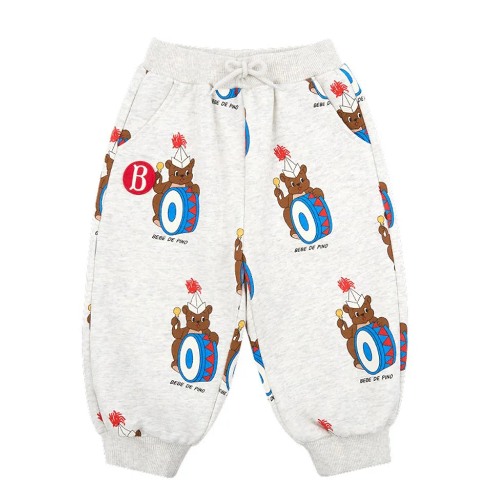 Autumn Kids Clothes Baby Girls hooded Jackets Cotton Sweatshirts Pants Sets Baby Boys Cartoon Coats Pullover Top Trousers Suits