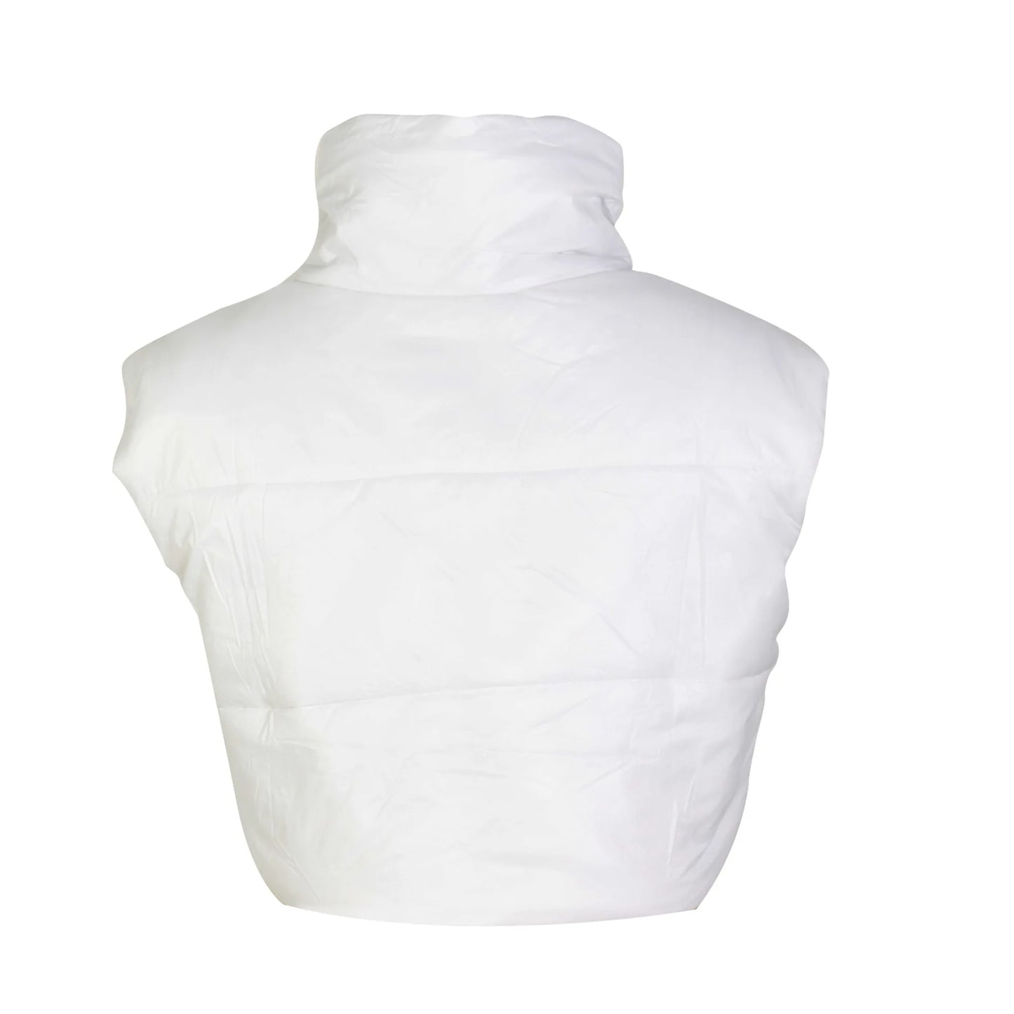 Women's Winter Vest Fashion Faux Leather Padded Jacket Coat Vintage PU Black And White Female Short Waistcoat Chic Clothes Tops