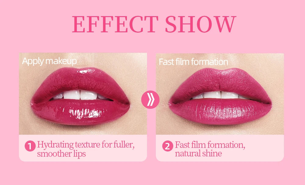 QIBEST Mirror Lip Glaze Water Lipgloss Sexy Red Lip Tint Liquid Lipstick Long-lasting Moisturizing Natural Beauty Lips Cosmetics