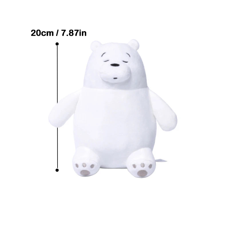We Bare Bears Plush Toy Sitting vs Standing Grizzly Panda IceBear Cartoon Stuffed Animal Toys Doll For Kid Gift
