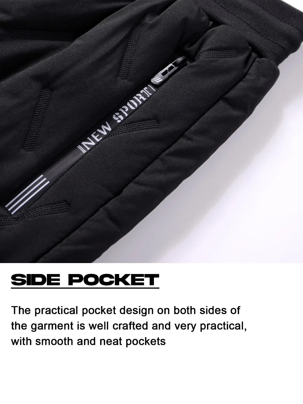 New Thickened Winter Pants Men Windproof Warm-Keeping Sweatpants Lambswool Casual Down Cotton Male Trousers Joggers Sportwear