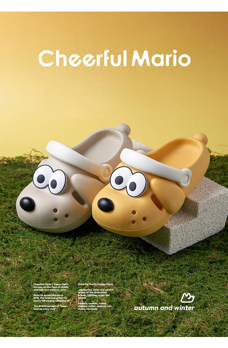 Kids Slipper Children's Hole Shoes New Cartoon Dog Animal Slipper EVA Baby Slippers Home Soft Anti-slip Girls' Slippers