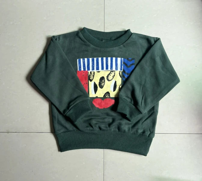 kids sweatshirts and pant clothing sets aw25  boys girls cute print sweaters outwear tops and skirts clothest set
