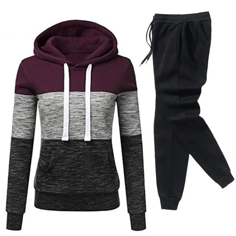 Winter Tracksuit Women 2 Piece Set Suit Female Hoodies and Pants Outfits 2024 Women's Clothing Autumn Warm Sweatshirts Outfits