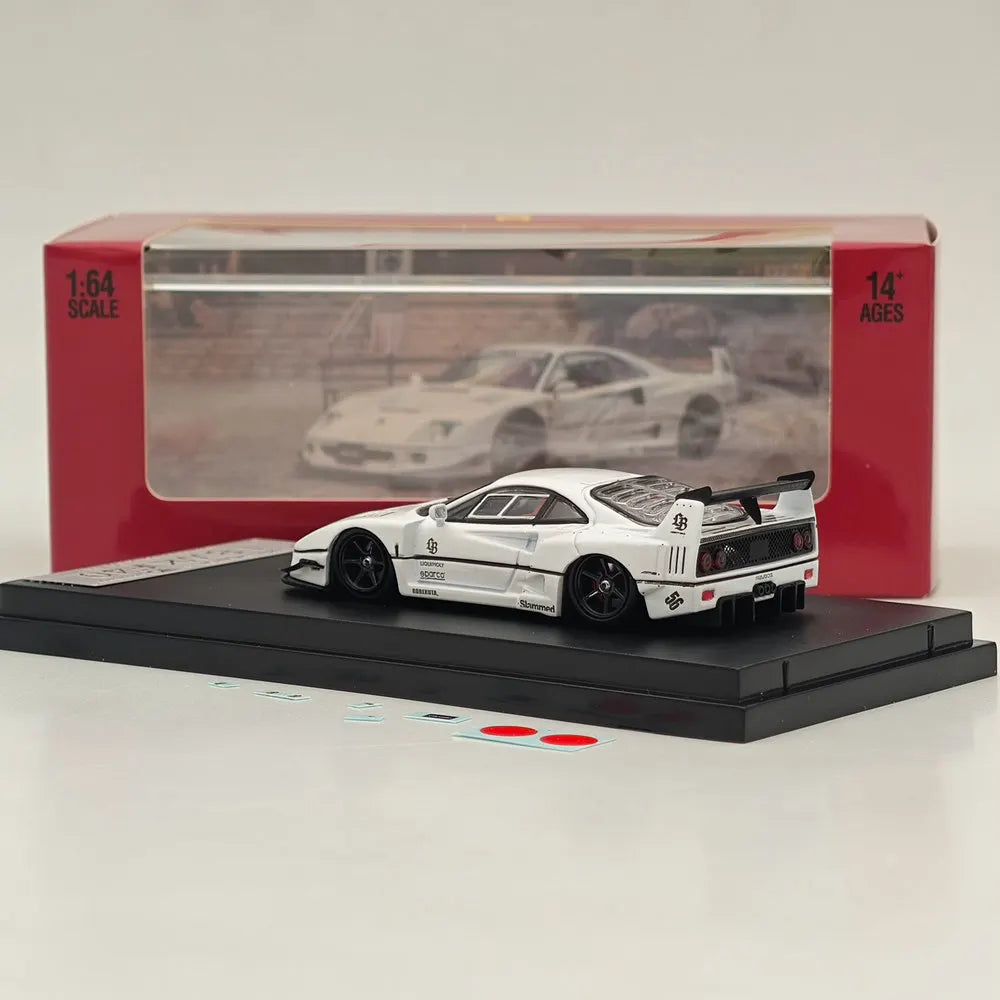 LBWK Liberty Walk F40 1/64 STREET WARRIOR Diecast Car - Slammed Low Rider Limited Edition, Alloy Model for Adults & Collectors
