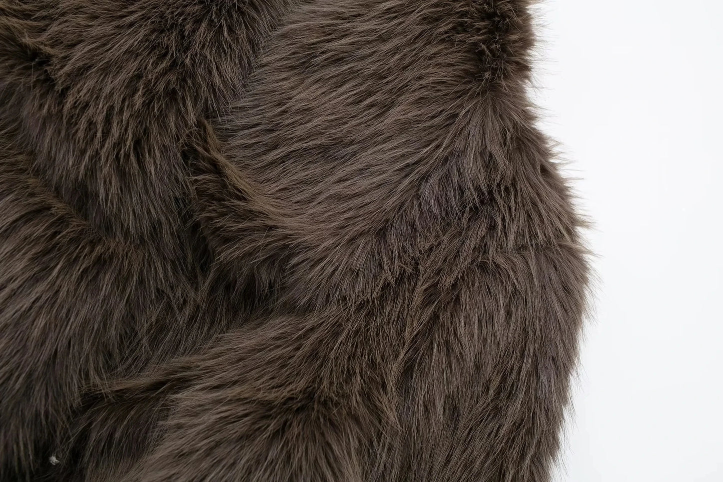 HH 2025 Winter Coats For Women Fashion New Faux Fur Long Sleeves Loose Coat Female Versatile High Street Women's Cardigan