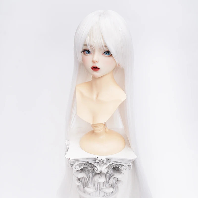 1/3 1/4 1/6 Doll's Wig for 60/45/30cm Bjd Doll High Temperature Silk Long Hair with Bangs Girl Toys Dress Up Doll Accessories
