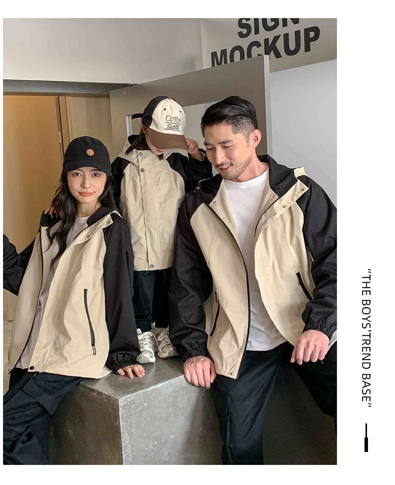 Autumn 2024 New Famliy Outdoor Clothes Fashion Korean Style Dad Mom and Daughter Son Matching Tops Zip Jacket Cargo Pants Outfit