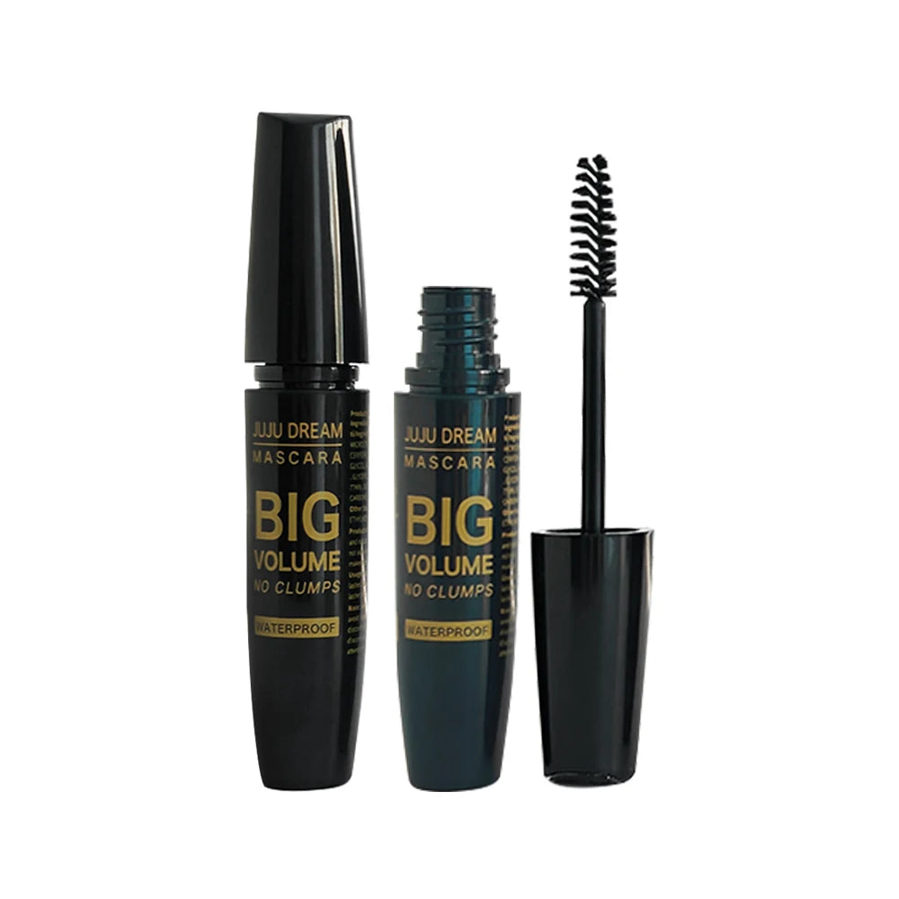 Black Mascara Thickening - Long-Lasting, Volumizing , Fiber Formula with 360° Spiral Brush Waterproof Liquid Fiber Mascara