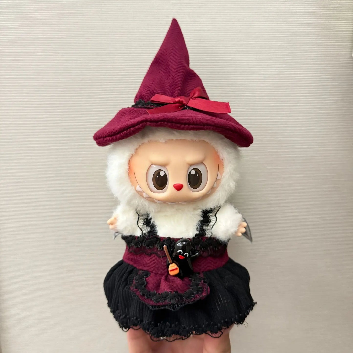 Only Clothing for Labubu Halloween Magical Witch Doll Costume Standing Posture 17cm Vinyl Doll Changing Doll Accessories Gift