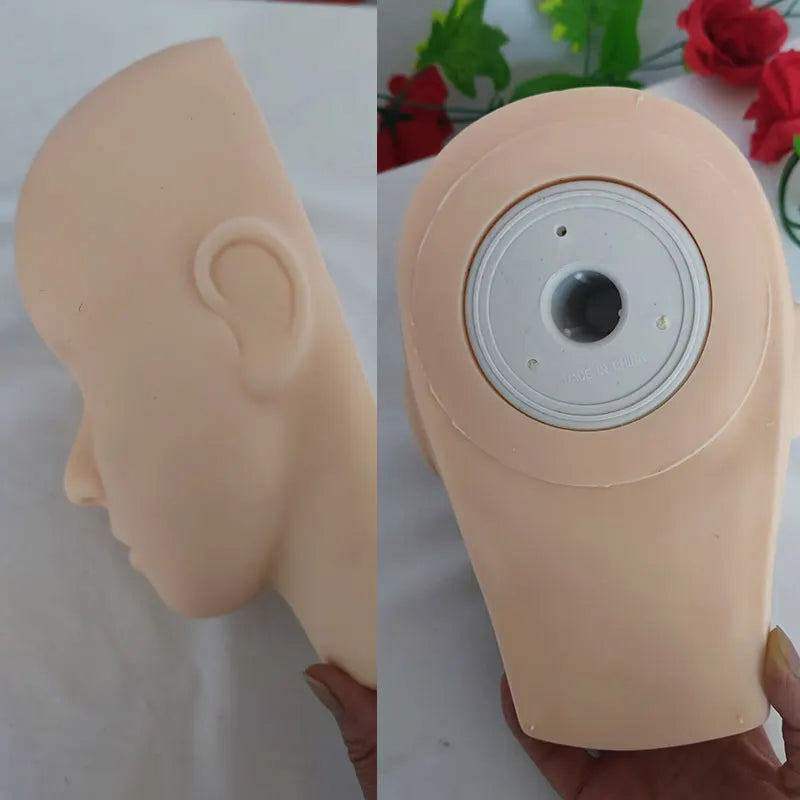 Soft Skin Massage And Makeup Face Fine Quality Makeup Trainning Mannequin Head With Eyes On It For Eyelash Makeup Practice Model