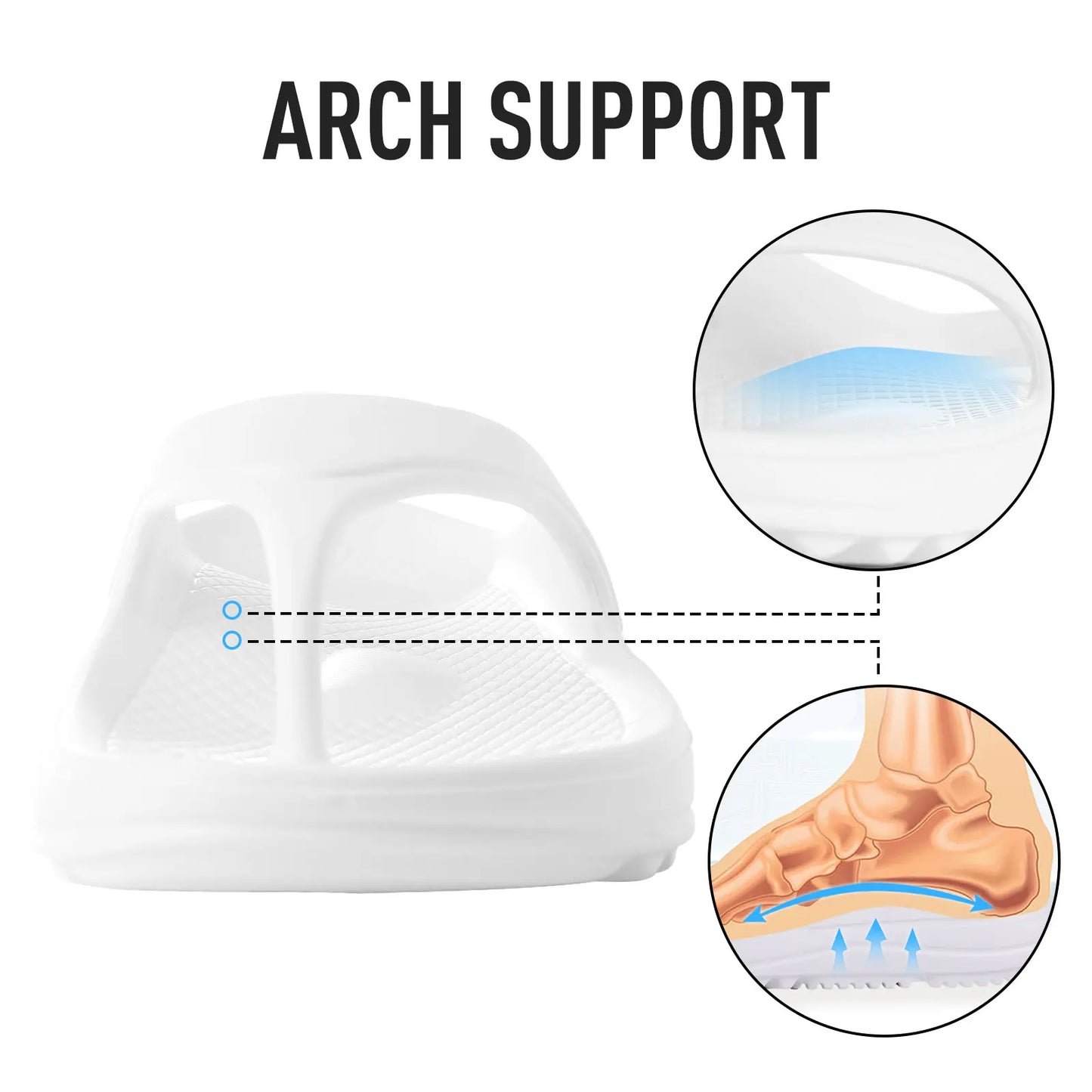 Smile Pop Orthopedic Women's Flip-flops Summer Sandals for Women Soft Summer Beach Shoes New Arch Support Recovery Flip Flops