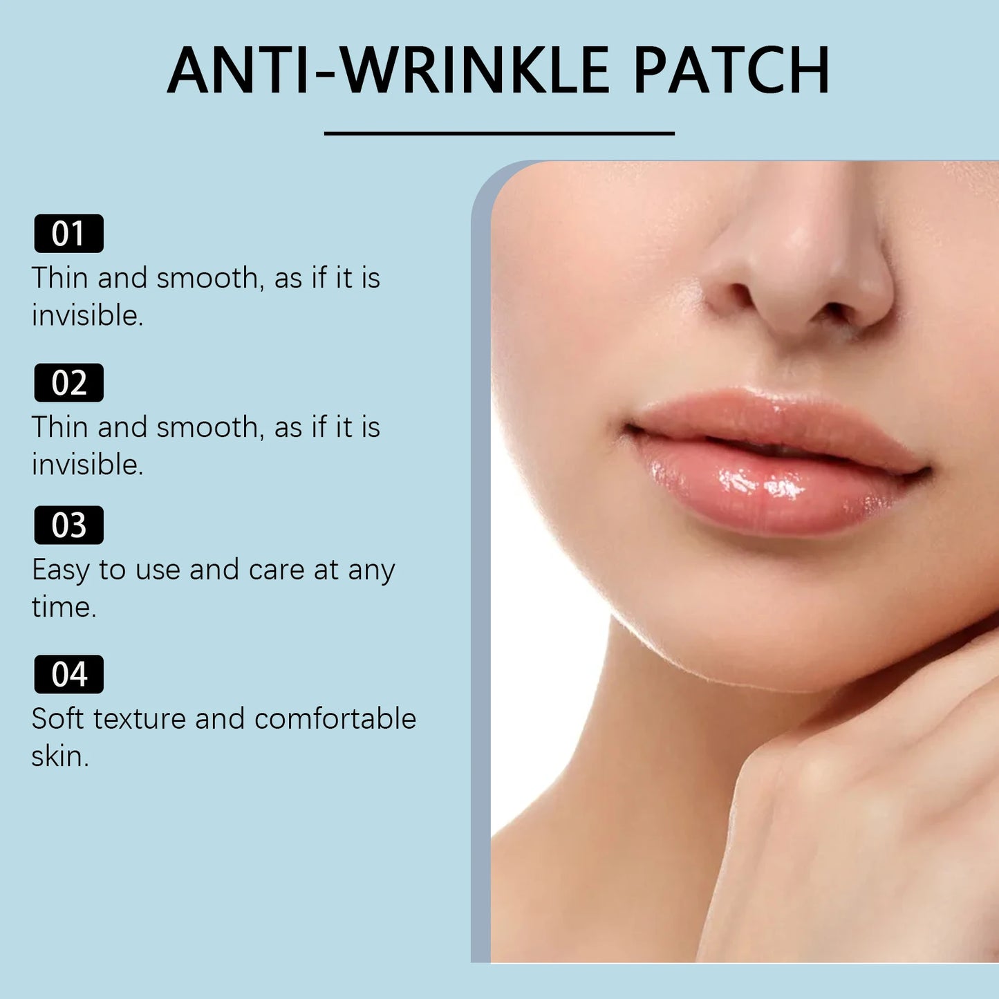 Anti Wrinkle Stickers for Lip Moisturizes Smooth Lifting Skin Fade Fine Lines Enhance Elasticity Improve Sagging Smile Lip Patch