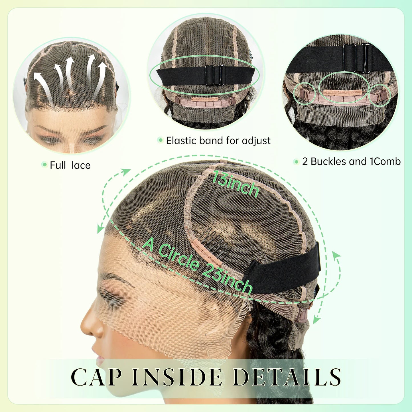 Cornrow Braided Wigs with Curly Ends Knotless Lace Frontal Braids Wig Synthetic Full Lace Braided Wigs with Baby Hair for Women