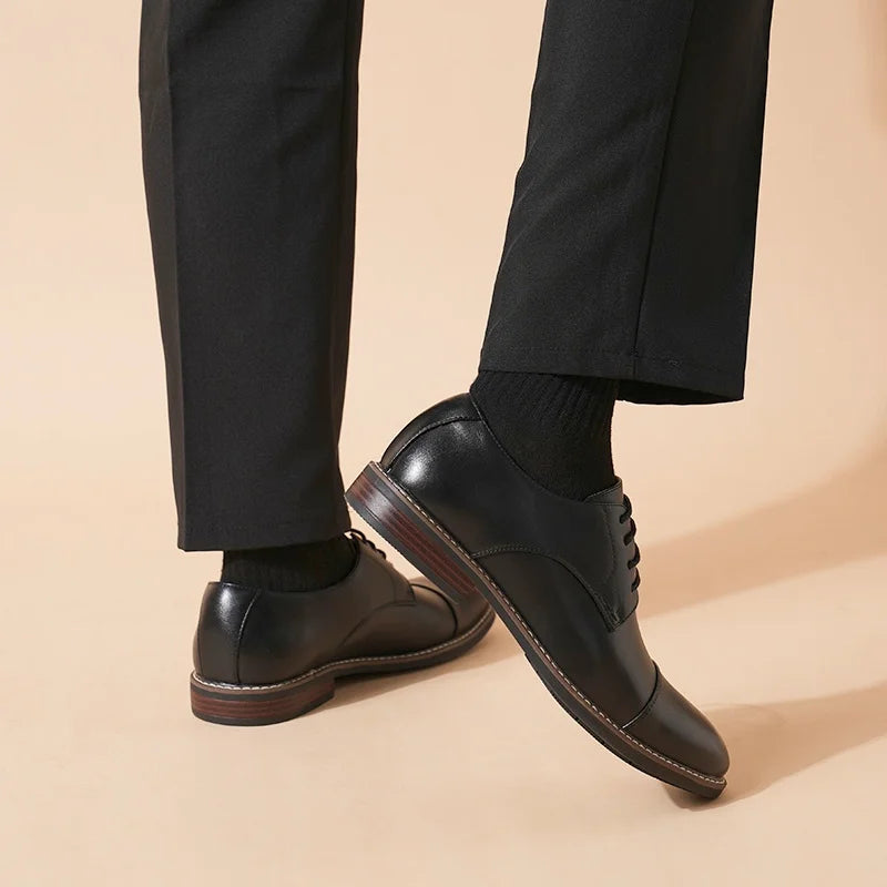 Lace up Oxford Shoes Retro Men's Derby Shoes 2025 New Men Casual shoes Fashion Men Leather Shoes