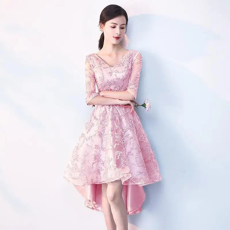 New Short Evening Dress Fashion Off The Shoulder Robe  Soiree Short Front Long Back Prom Dresses Elegant Vestidos Customized