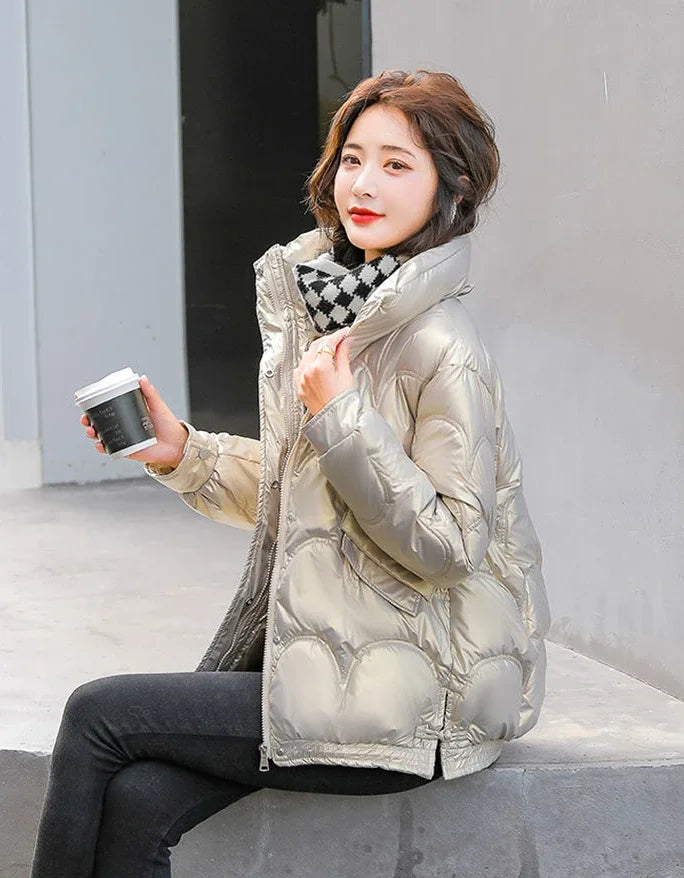 Warm Winter on Sale Down Coats for Women Short Luxury Outdoor Parkas Woman Clothes Youthful Offers Thick Lined 2025 Hot Jackets