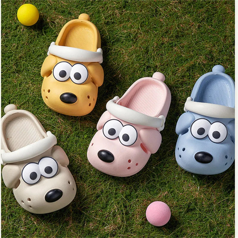 Kids Slipper Children's Hole Shoes New Cartoon Dog Animal Slipper EVA Baby Slippers Home Soft Anti-slip Girls' Slippers