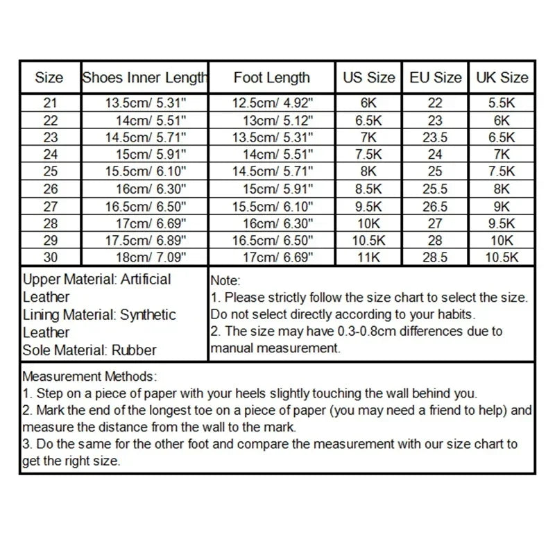 Kids Short Boots Fashion Boys Shoes Autumn Winter Leather Children Boots Non-Slip Toddler Girls Boot Toddler Snow Shoes