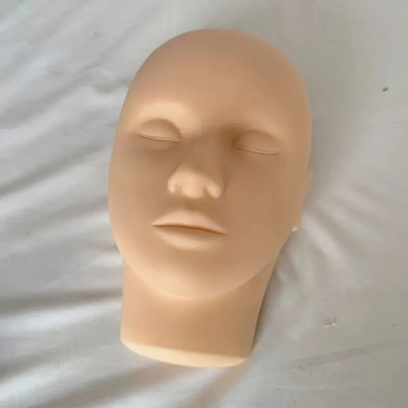 Soft Skin Massage And Makeup Face Fine Quality Makeup Trainning Mannequin Head With Eyes On It For Eyelash Makeup Practice Model