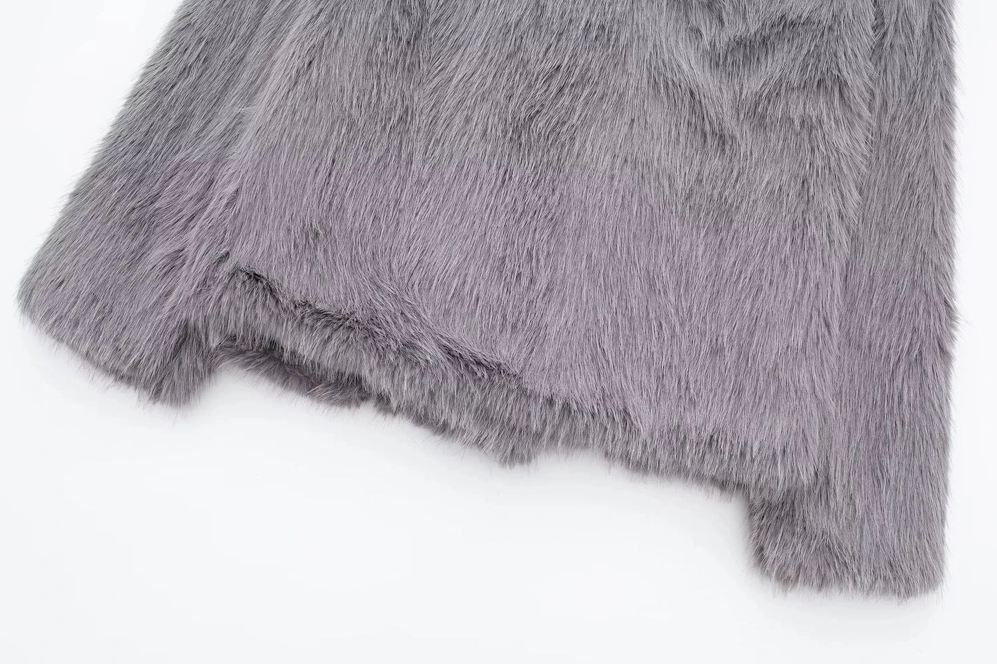 HH 2025 Winter Coats For Women Fashion New Faux Fur Long Sleeves Loose Coat Female Versatile High Street Women's Cardigan