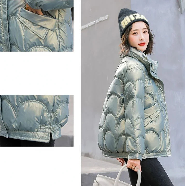 Warm Winter on Sale Down Coats for Women Short Luxury Outdoor Parkas Woman Clothes Youthful Offers Thick Lined 2025 Hot Jackets