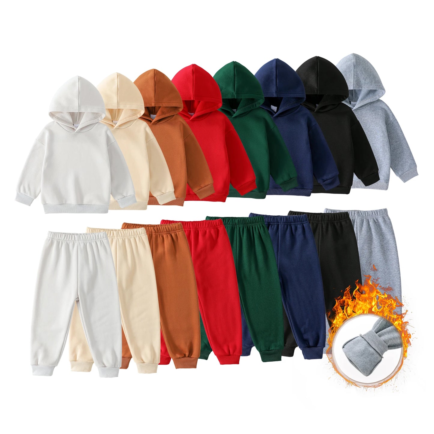 Kids Fashion 2pcs Pullover Hoodie+Pants Suits 1-8Y Years Boys Girls Casual Long Sleeve Sportswear Tracksuits Children Clothes