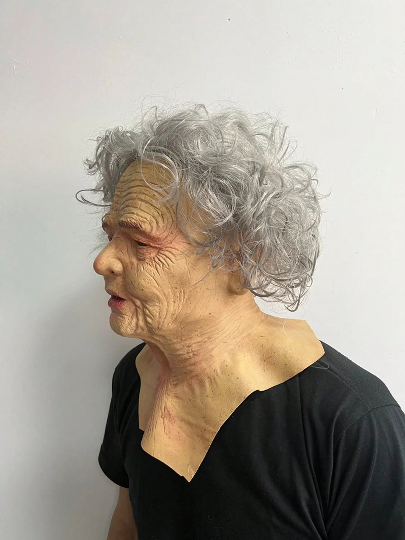 Old man, old man, face wig, old man mask, young man's headgear, handsome man's mask