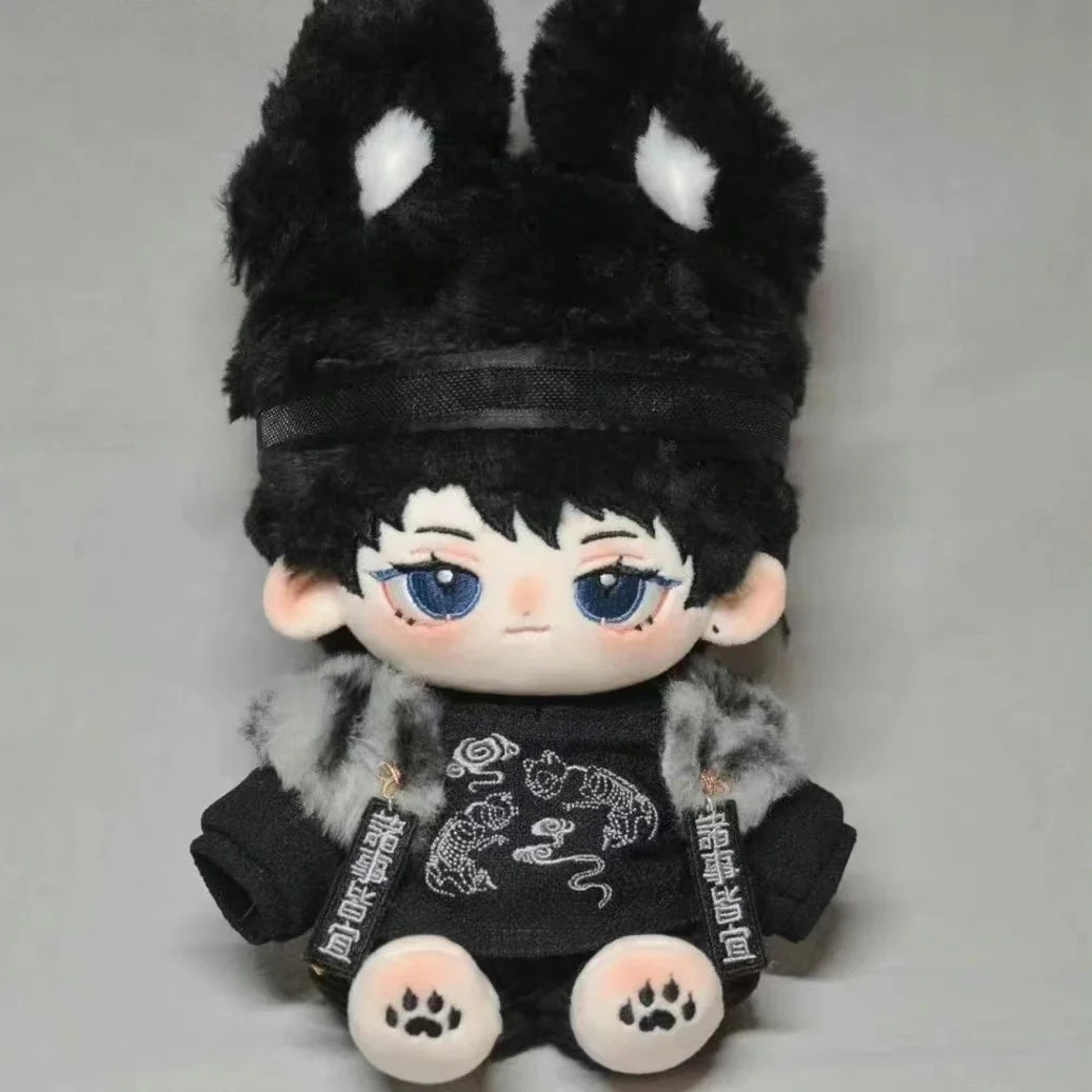 Aciton 20cm Cotton Doll Clothes Ancient Style Set Black Handsome and Cool Replacement Clothing Suit Animation Cosplay Peripheral