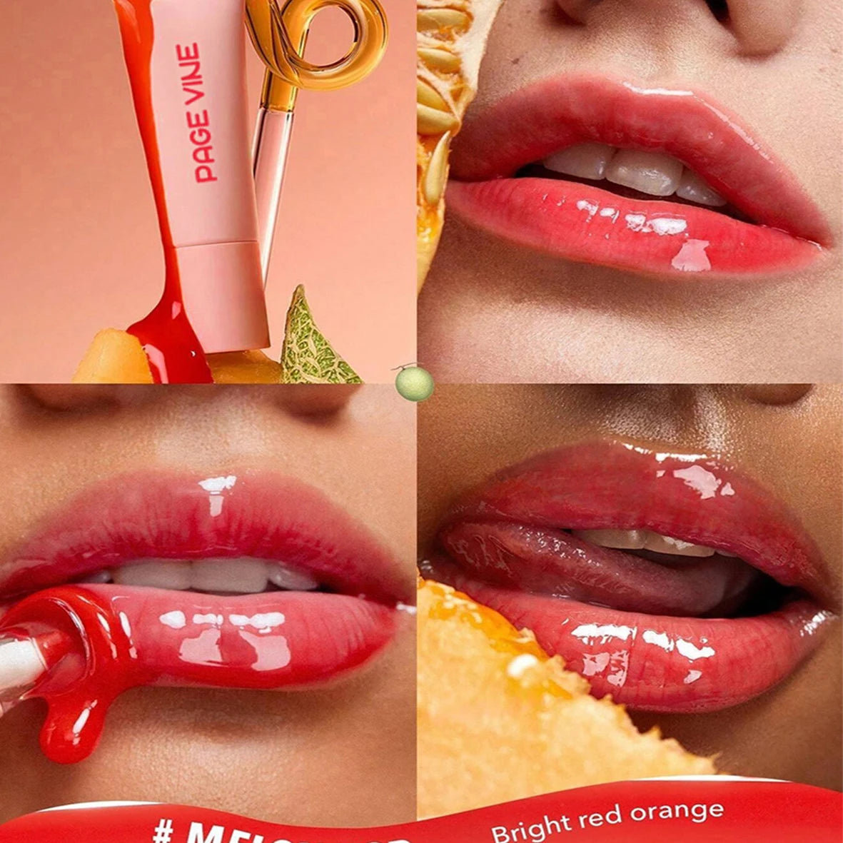 Lip Oil Set 4 Supports Long Lasting Nourishing and Moisturizing Mirror Doe Lips Anti-Dry Chapped Lipstick Set