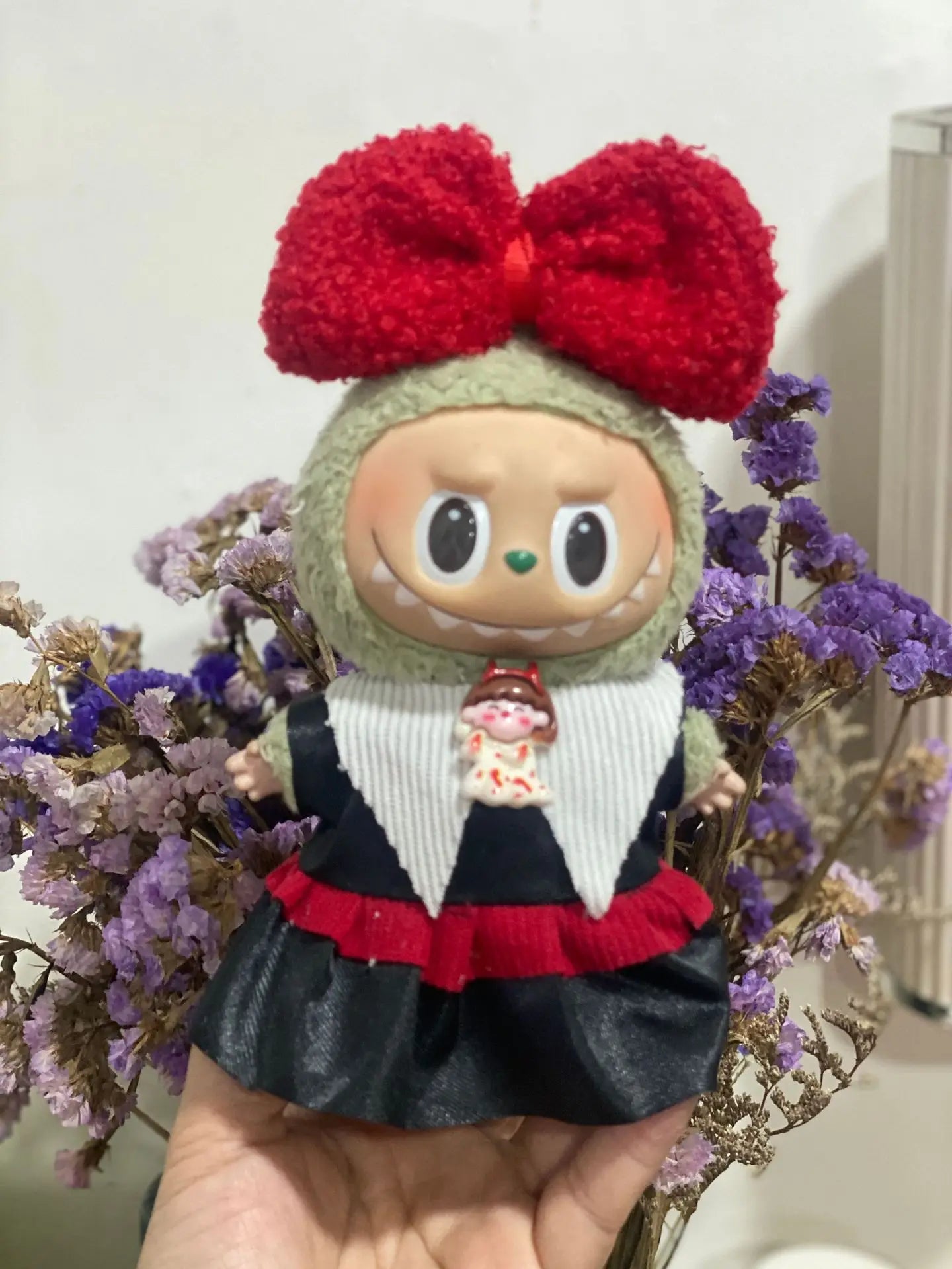 Only Clothing for Labubu Halloween Magical Witch Doll Costume Standing Posture 17cm Vinyl Doll Changing Doll Accessories Gift