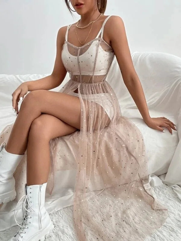 Festival Rave Outfits Women Dress Boho Mesh Cover Up Clothing Beach Robe Long Femme Vestido Mujer Maxi Sexy Party Summer Dresses
