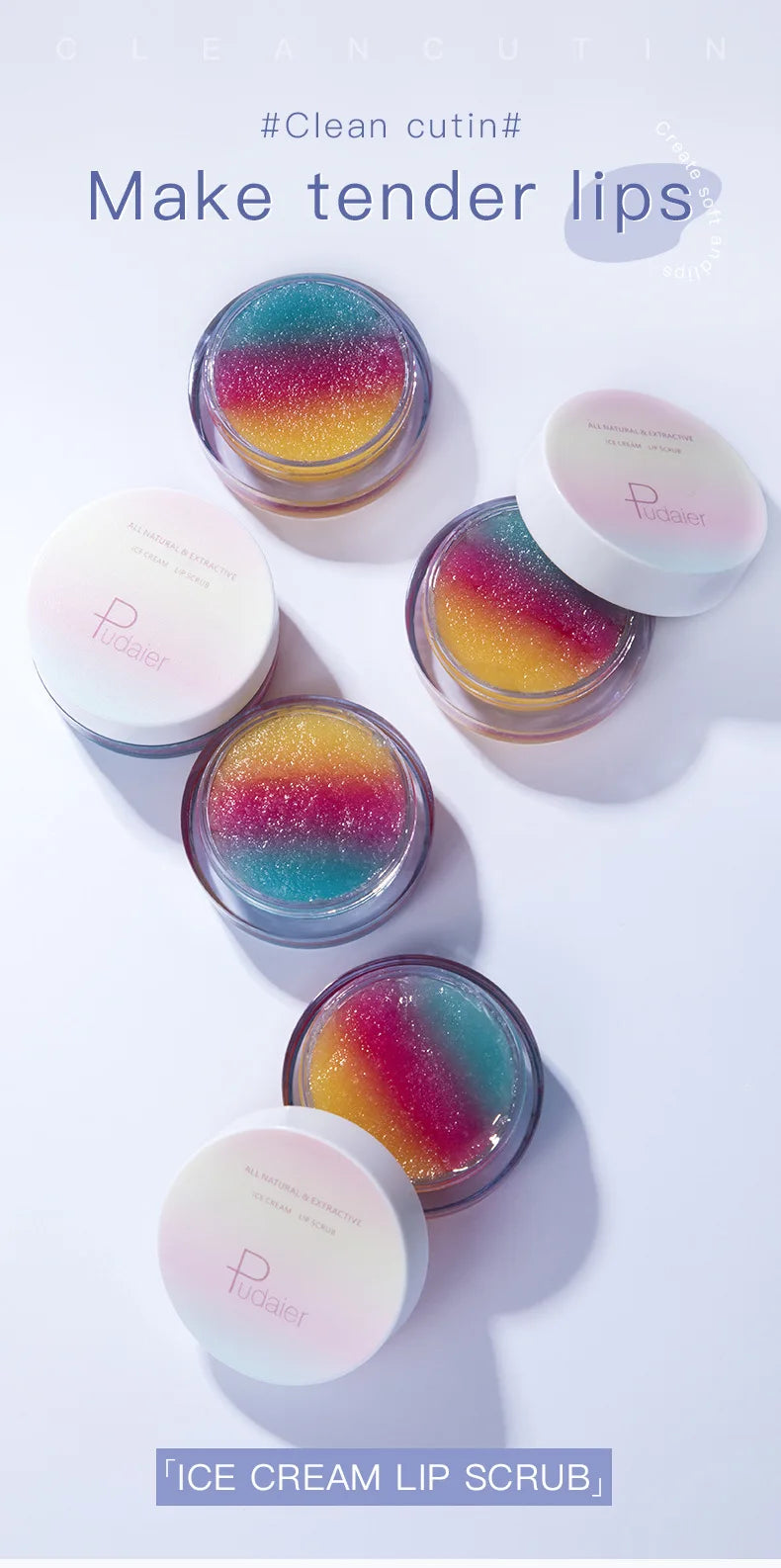 Lips Scrub Make Tender Lip Mask Makeup Exfoliating Exfoliation Gentle Moisturizing Conditioning Exfoliate Care Lips Balm Make-up