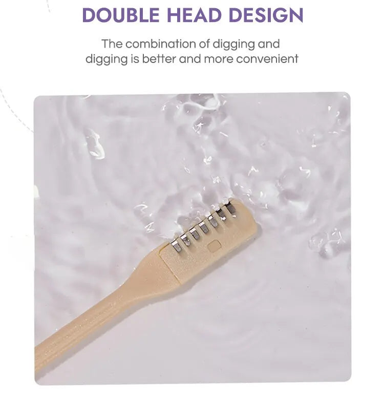 GECOMO Comb Nose Hair Trimmer Nose Hair Scraper Clean Nose Hair Trimmer Shaving Scissors Two Packs