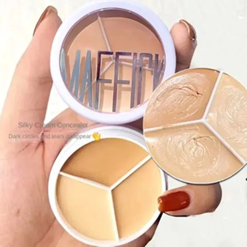 Mafik tri-color concealer, both concealing and moisturizing, coverage concealer with correcting base