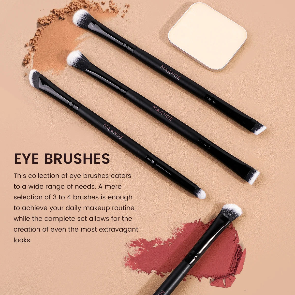 MAANGE 7pcs Double Head Makeup Brushes Dense Foundation Concealer Liquid Cream Blending Detail Eyeshadow Brushes Beauty Tools
