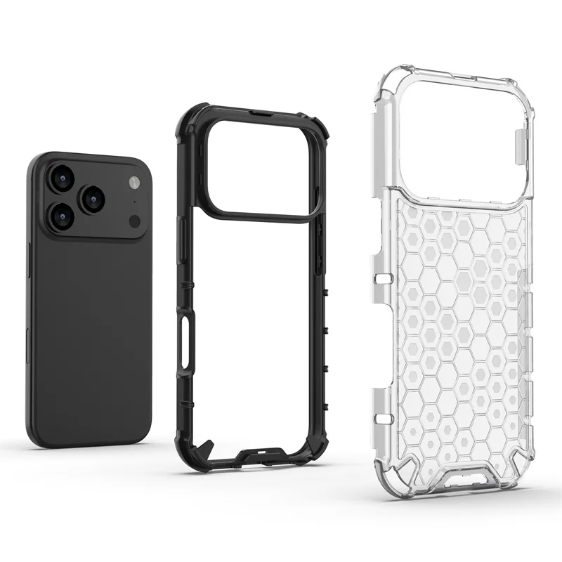 For iPhone 17 Pro Case iPhone 17 Pro Cover Honeycomb Style Bumper Shield Protective Phone Cases For iPhone 17 Pro Max Air Funda