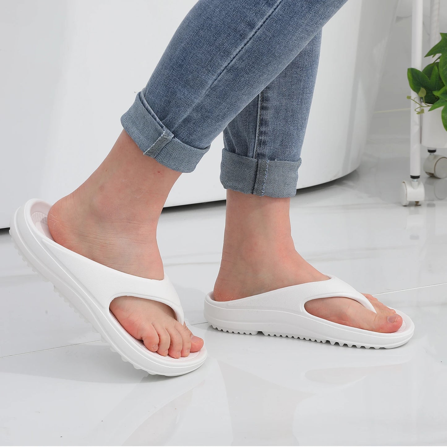 Smile Pop Orthopedic Women's Flip-flops Summer Sandals for Women Soft Summer Beach Shoes New Arch Support Recovery Flip Flops