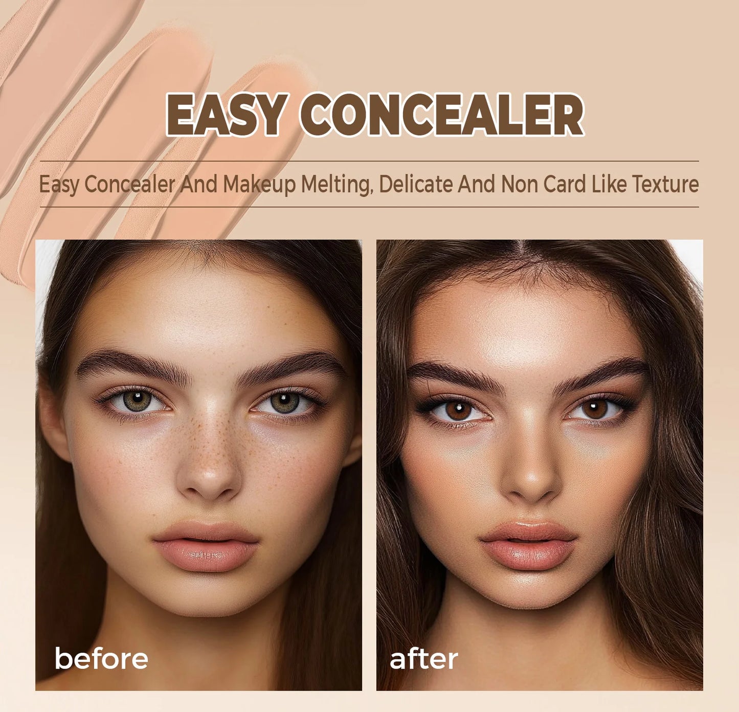 Waterproof Full Coverage Concealer for Tattoos, Scars - Natural Finish Foundation for All Skin Tones & Types
