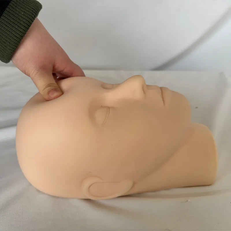 Soft Skin Massage And Makeup Face Fine Quality Makeup Trainning Mannequin Head With Eyes On It For Eyelash Makeup Practice Model