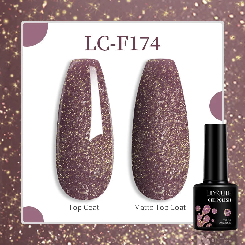 LILYCUTE 7ML Gel Nail Polish Brown Earth Coffee Color Series Semi Permanent UV Gel Chocolate Autumn Winter Nail Art Gel Varnish