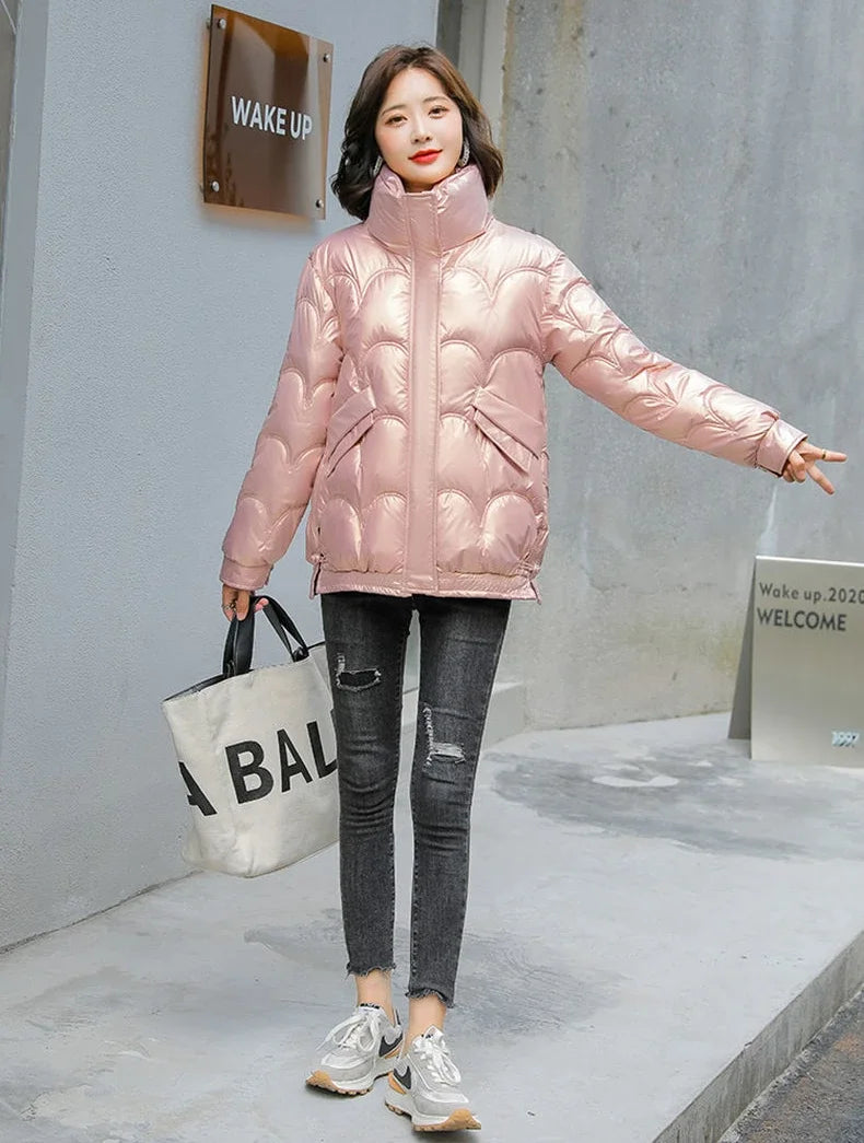 Warm Winter on Sale Down Coats for Women Short Luxury Outdoor Parkas Woman Clothes Youthful Offers Thick Lined 2025 Hot Jackets