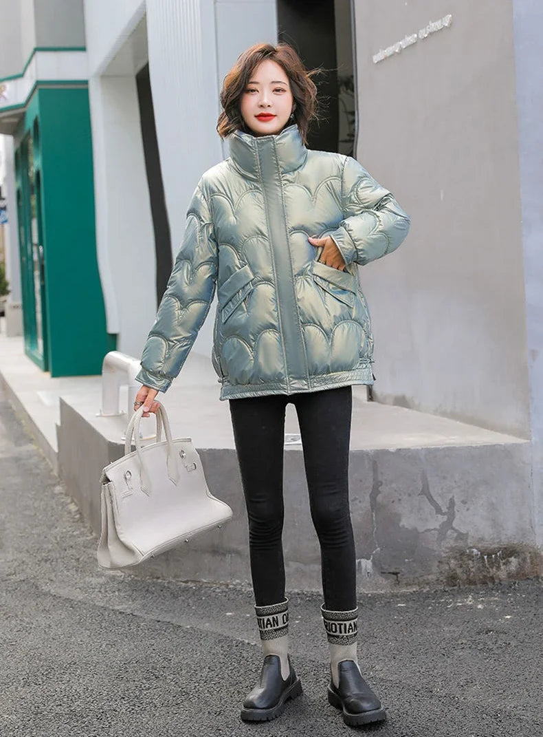Warm Winter on Sale Down Coats for Women Short Luxury Outdoor Parkas Woman Clothes Youthful Offers Thick Lined 2025 Hot Jackets