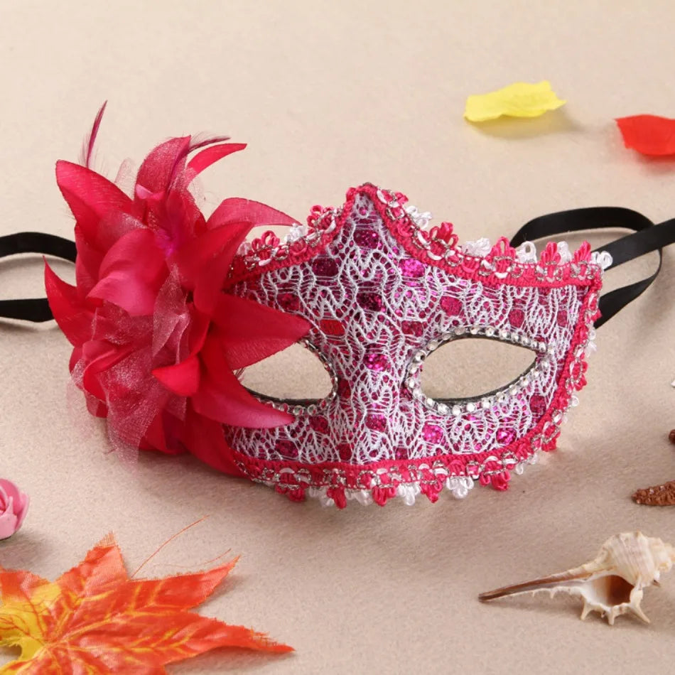 Wedding Masquerade Masks Halloween Makeup Lace Venetian Black Costume Party Vintage Lady Eye Mask Cosplay Fancy Party Dress